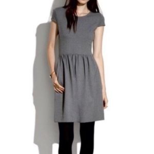 Madewell Knit Ponte Cap Sleeve Gray Dress size Medium